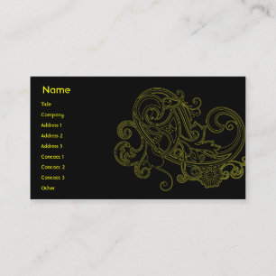 Black Floral - Business Card
