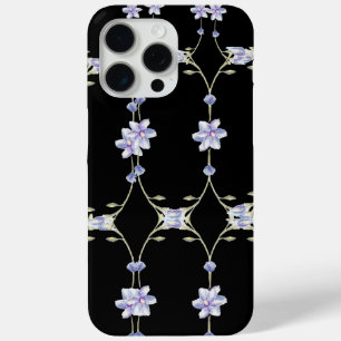 Black floral  iPhone 15 pro max case