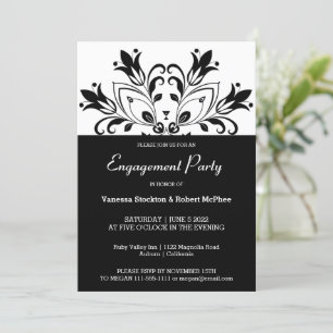 Black Floral Mandala Invitation
