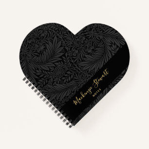 Black Floral Pattern Sketchbook Notebook