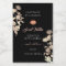 Black Floral Rose Gold Product Packaging Labels &