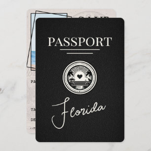 Black Florida Passport Save The Date