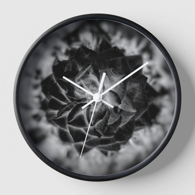 Black Flower Clock (Front)