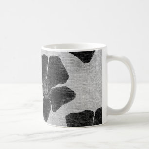 Black Flower Pattern Mug