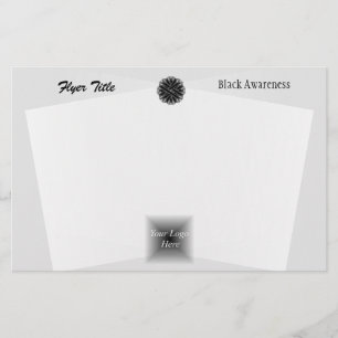 Black Flower Ribbon by Kenneth Yoncich Flyer