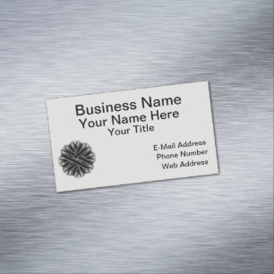 Black Flower Ribbon by Kenneth Yoncich Magnetic Business Card
