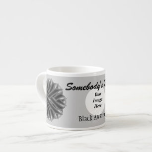 Black Flower Ribbon Template by Kenneth Yoncich Espresso Cup