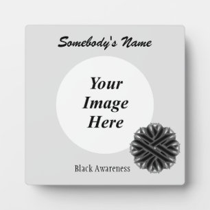 Black Flower Ribbon Template by Kenneth Yoncich Plaque