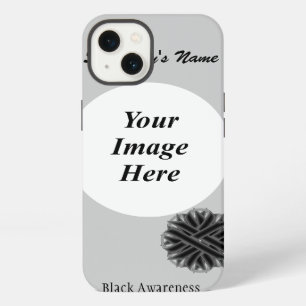 Black Flower Ribbon Tmpl by Kenneth Yoncich iPhone Case