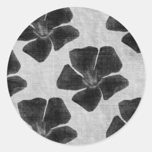 Black Flower Stickers