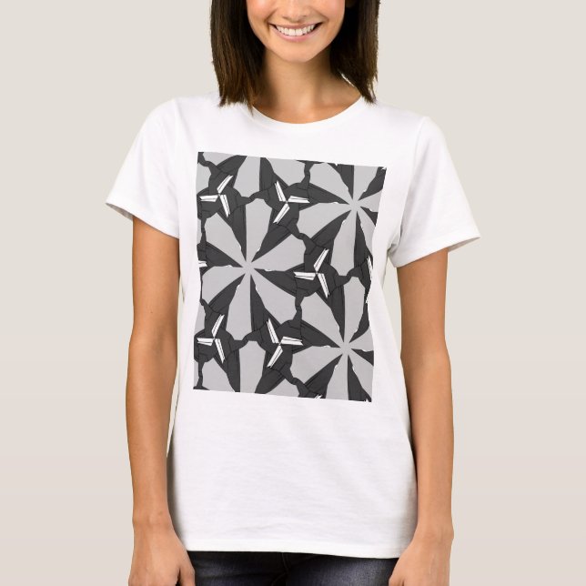 Black flower T-Shirt (Front)