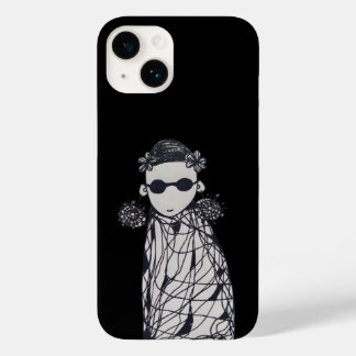 Black flowers,earrings and sunglasses Case-Mate iPhone 14 case