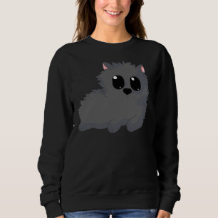 Black Fluffy Poodle Sweatshirt
