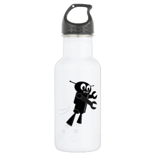 Black Flying Robot 532 Ml Water Bottle
