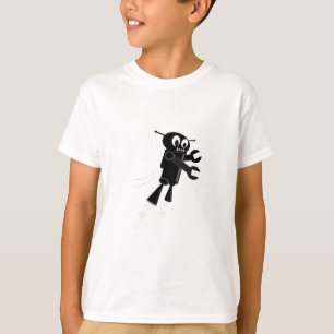 Black Flying Robot T-Shirt
