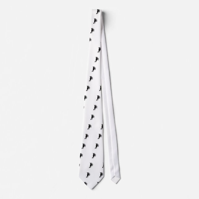 Black Flying Robot Tie (Front)