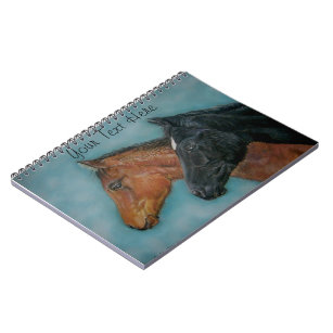 black foal chestnut brown colt baby horses notebook
