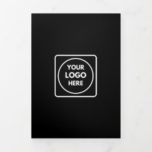 Black Folded Brochure   Custom Modern Business 