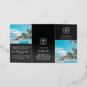 Black Folded Brochure   Custom Modern Business 
