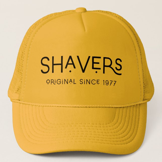 Black Font Trucker Hat (Front)