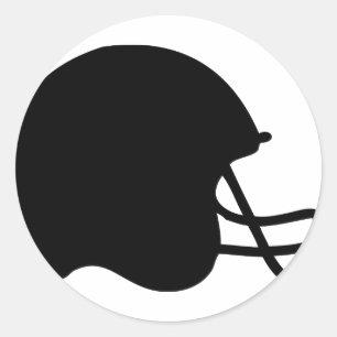 black football helmet icon classic round sticker