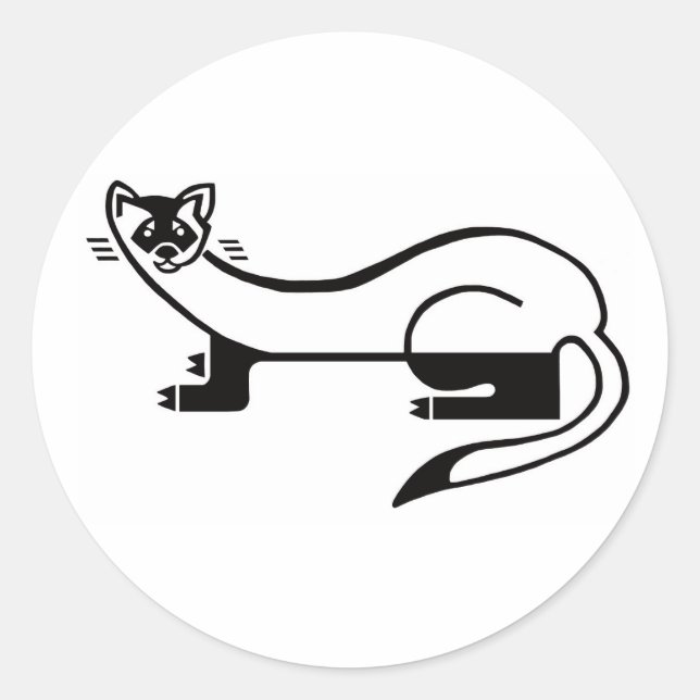 Black-footed FERRET -Animal lover - Nature -USA Classic Round Sticker (Front)