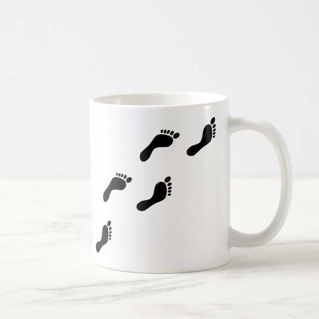 black footprints coffee mug (Right)