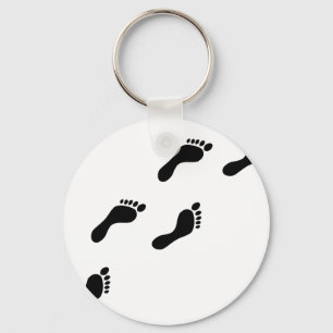 black footprints key ring