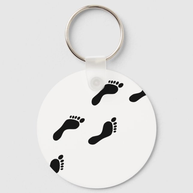 black footprints key ring (Front)