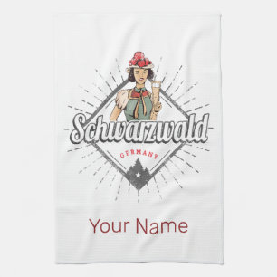 Black Forest Baden-Württemberg Germany Vintage Tea Towel