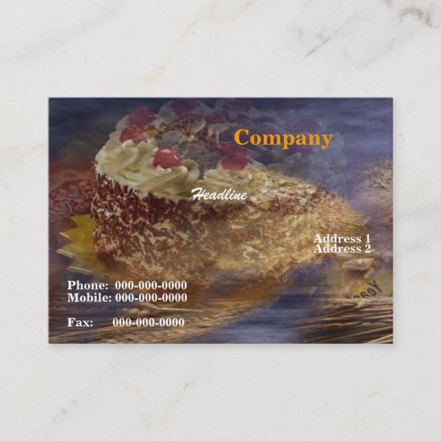 Black Forest Cake Business Card (Front)