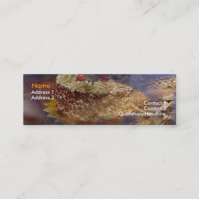 Black Forest Cake Business Card (Front)