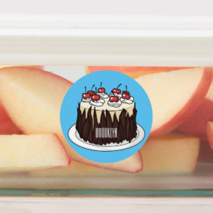 Black Forest cake cartoon illustration