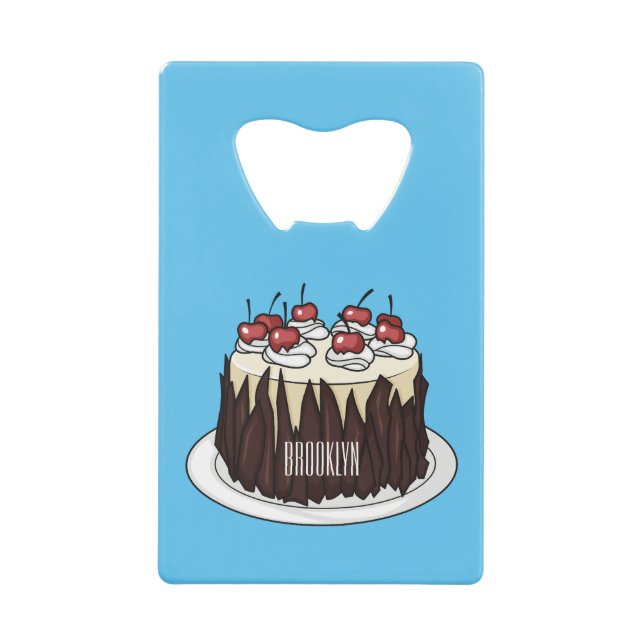 Black Forest cake cartoon illustration (Front)