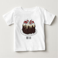 Black Forest cake cartoon illustration
