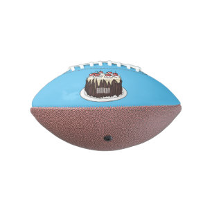Black Forest cake cartoon illustration Football