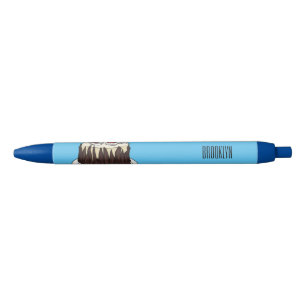 Black Forest cake cartoon illustration Ink Pen