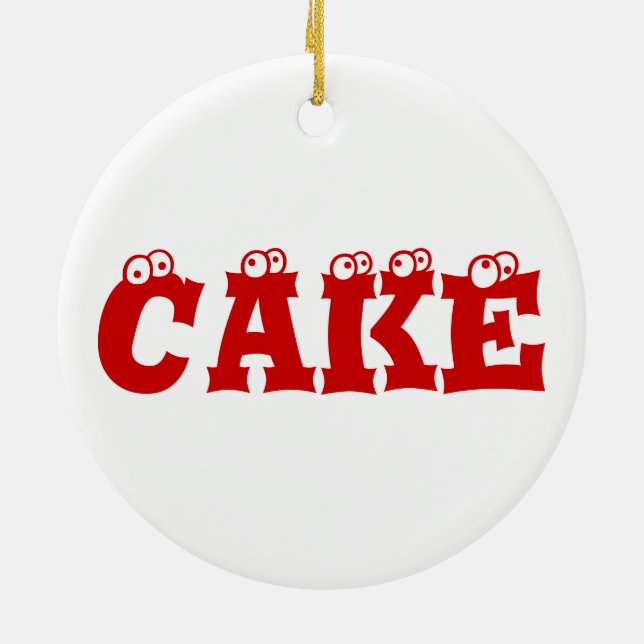 Black forest cake ceramic tree decoration (Back)