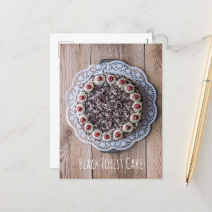 Black Forest Cake Gateau for Confectioners Holiday Postcard
