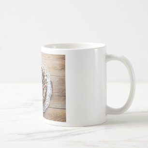 Black Forest cake on rustic wood Coffee Mug