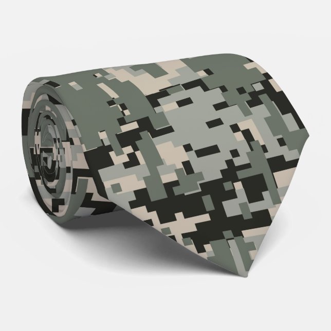 Black Forest Digital Camo Pattern Tie (Rolled)