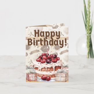 Black Forest Dream Folded Birthday Card