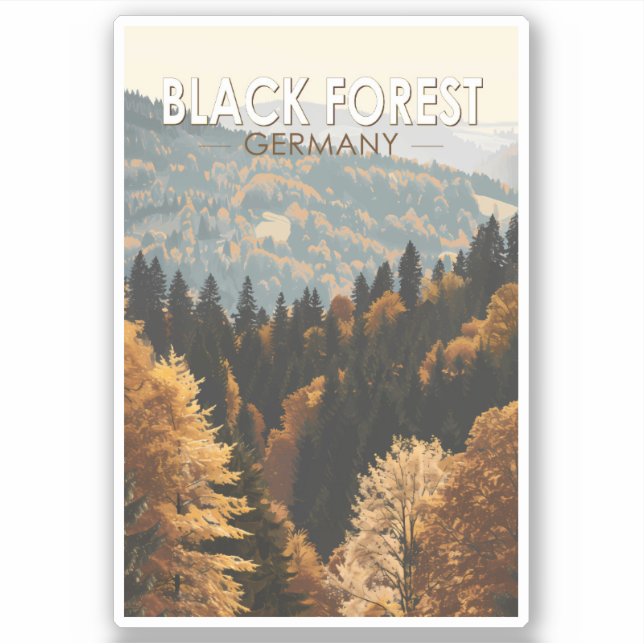 Black Forest Germany Travel Art Vintage (Front)