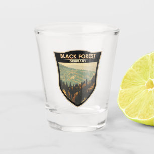 Black Forest Germany Travel Art Vintage Shot Glass