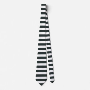 Black Forest Green and White Stripes Tie