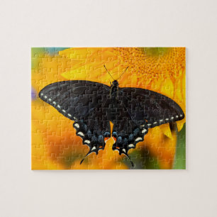 Black Form Of Eastern Tiger Jigsaw Puzzle
