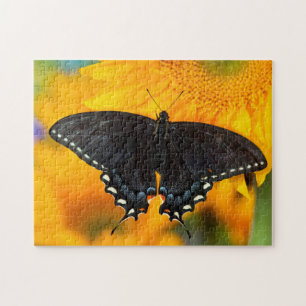 Black Form Of Eastern Tiger Jigsaw Puzzle