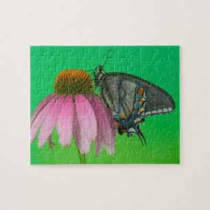 Black Form Of Eastern Tiger Swallowtail Jigsaw Puzzle