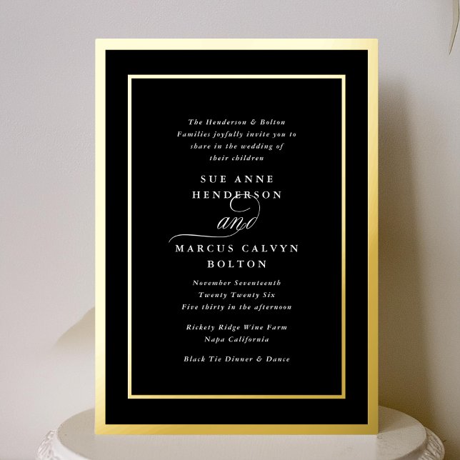 Black Formal Classic Ampersand Frame Wedding (Creator Uploaded)