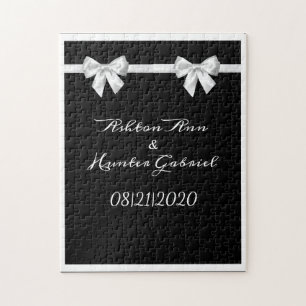 Black Formal Elegant Simple Beautiful Jigsaw Puzzle